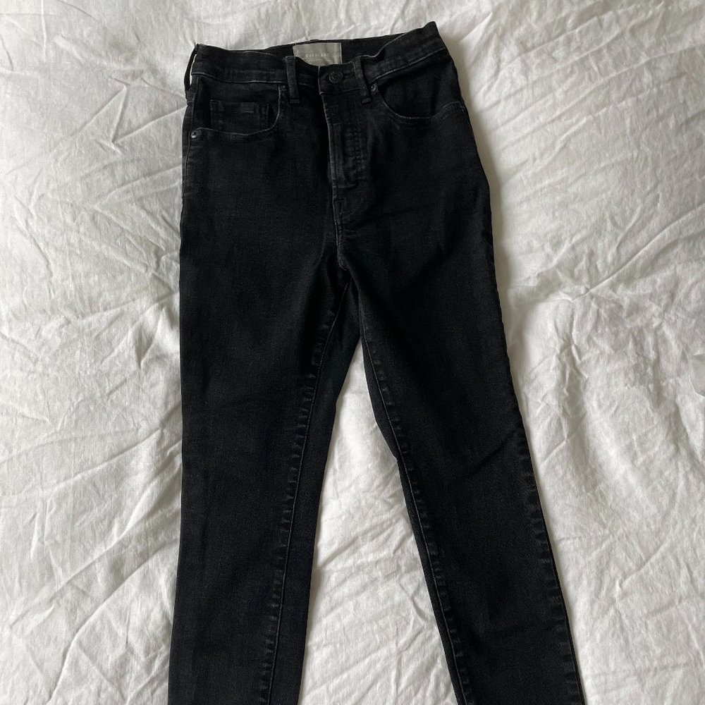 Everlane High Rise Stretch Black Ankle Womens Jeans Size 28
